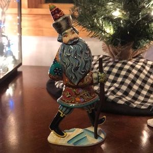 Russian carved walking stick Santa from Russia